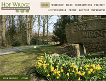 Tablet Screenshot of ferienhof-wroge.de